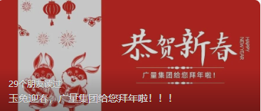 玉兔迎春，广量集团给您拜年啦。。